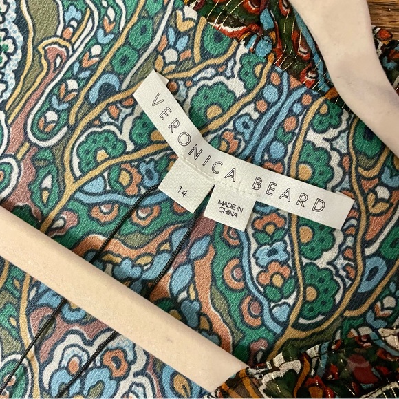 NWT VERONICA BEARD Armeria Paisley Floral Ruffle Mini Dress - Picture 12 of 12